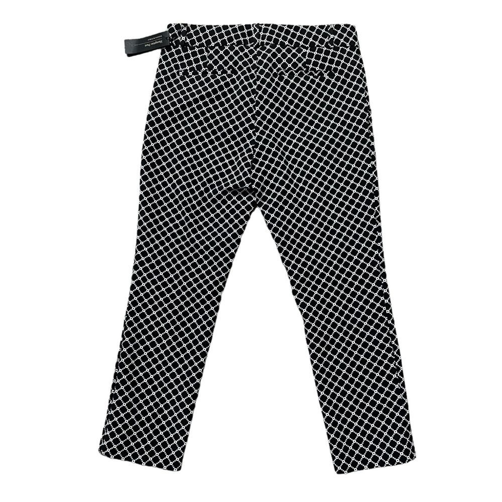 Banana Republic Jacquard Hampton Cropped Sz 6 Preppy Old Money Minimalist Office - Picture 3 of 11